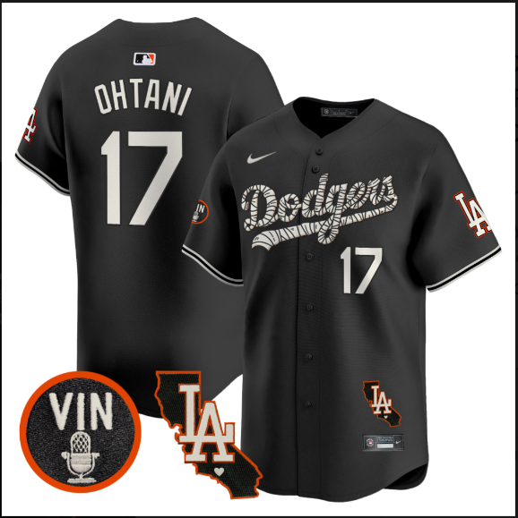 Men Los Angeles Dodgers #17 Ohtani 2025 black Limited Stitched Jersey->los angeles dodgers->MLB Jersey